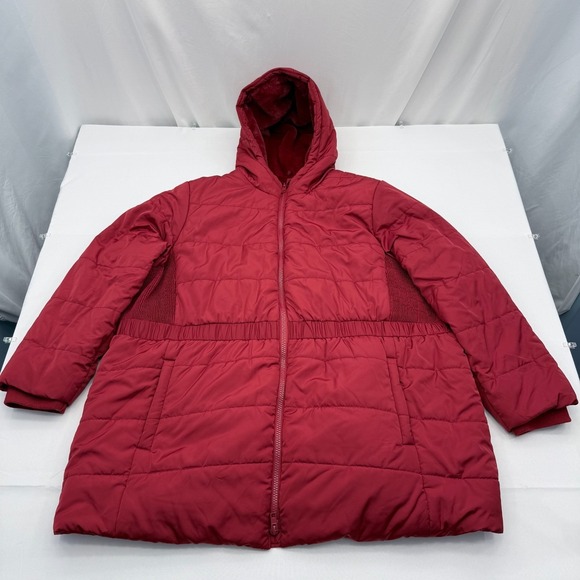 torrid Jackets & Blazers - Torrid Fit & Flare Cinch Puffer Jacket Womens 6XL Faux Fur Lined Hooded Coat Red